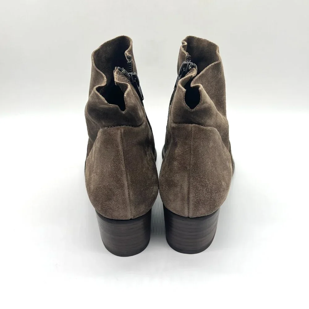 Paul Green Womens Size 8.5 US 6 UK Faye Brown‎ Suede Leather Ankle Boots Shoes
